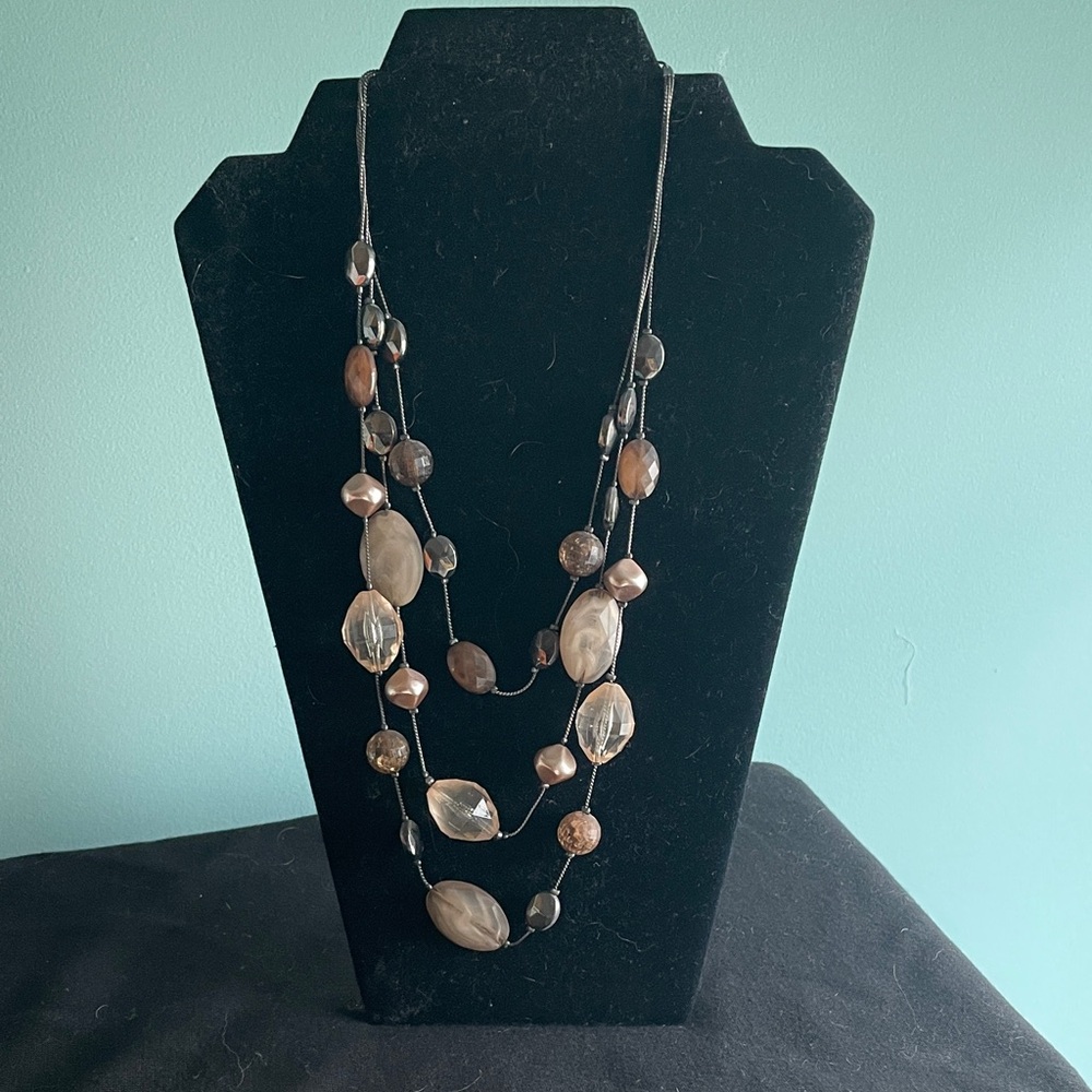 Elegant Multi-Layered Beaded Necklace